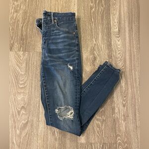 American Eagle Super High Rise Distressed Skinny Jeans - 2 Short